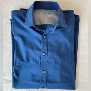 Twillory Blue Button Down Shirt Neck Size:17 Size: 36-37​